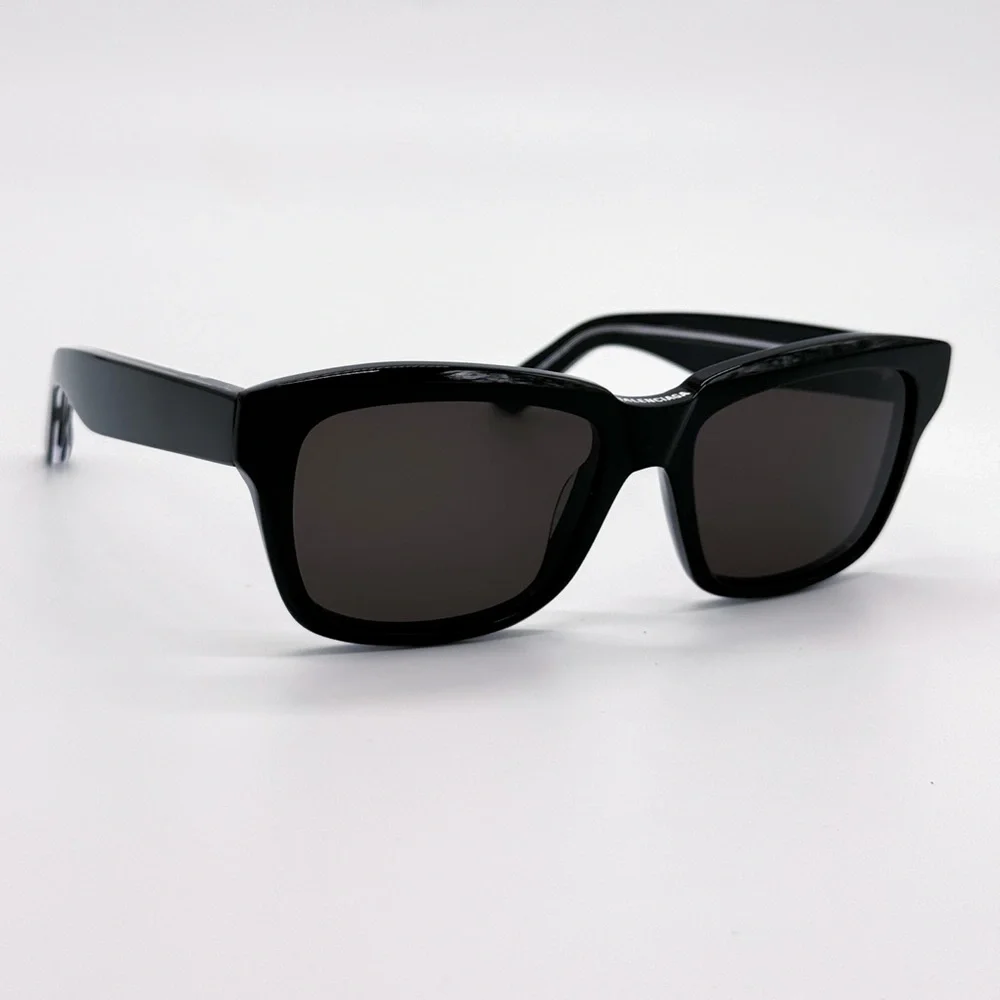 NEW BALENCIAGA BB0346S 001 SQUARE BLACK GREY UNISEX SUNGLASSES BALENCIAGA